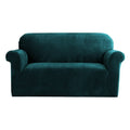 Artiss Sofa Cover Couch Covers 2 Seater Velvet Agate Green SCOVER-VEL-2-AG