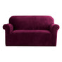 Artiss Sofa Cover Couch Covers 2 Seater Velvet Ruby Red SCOVER-VEL-2-RD