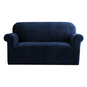 Artiss Sofa Cover Couch Covers 2 Seater Velvet Sapphire SCOVER-VEL-2-SP