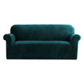 Artiss Sofa Cover Couch Covers 3 Seater Velvet Agate Green SCOVER-VEL-3-AG