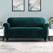 Artiss Sofa Cover Couch Covers 3 Seater Velvet Agate Green SCOVER-VEL-3-AG