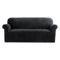 Artiss Sofa Cover Couch Covers 3 Seater Velvet Black SCOVER-VEL-3-BK