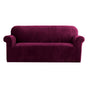 Artiss Sofa Cover Couch Covers 3 Seater Velvet Ruby Red SCOVER-VEL-3-RD