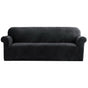 Artiss Sofa Cover Couch Covers 4 Seater Velvet Black SCOVER-VEL-4-BK