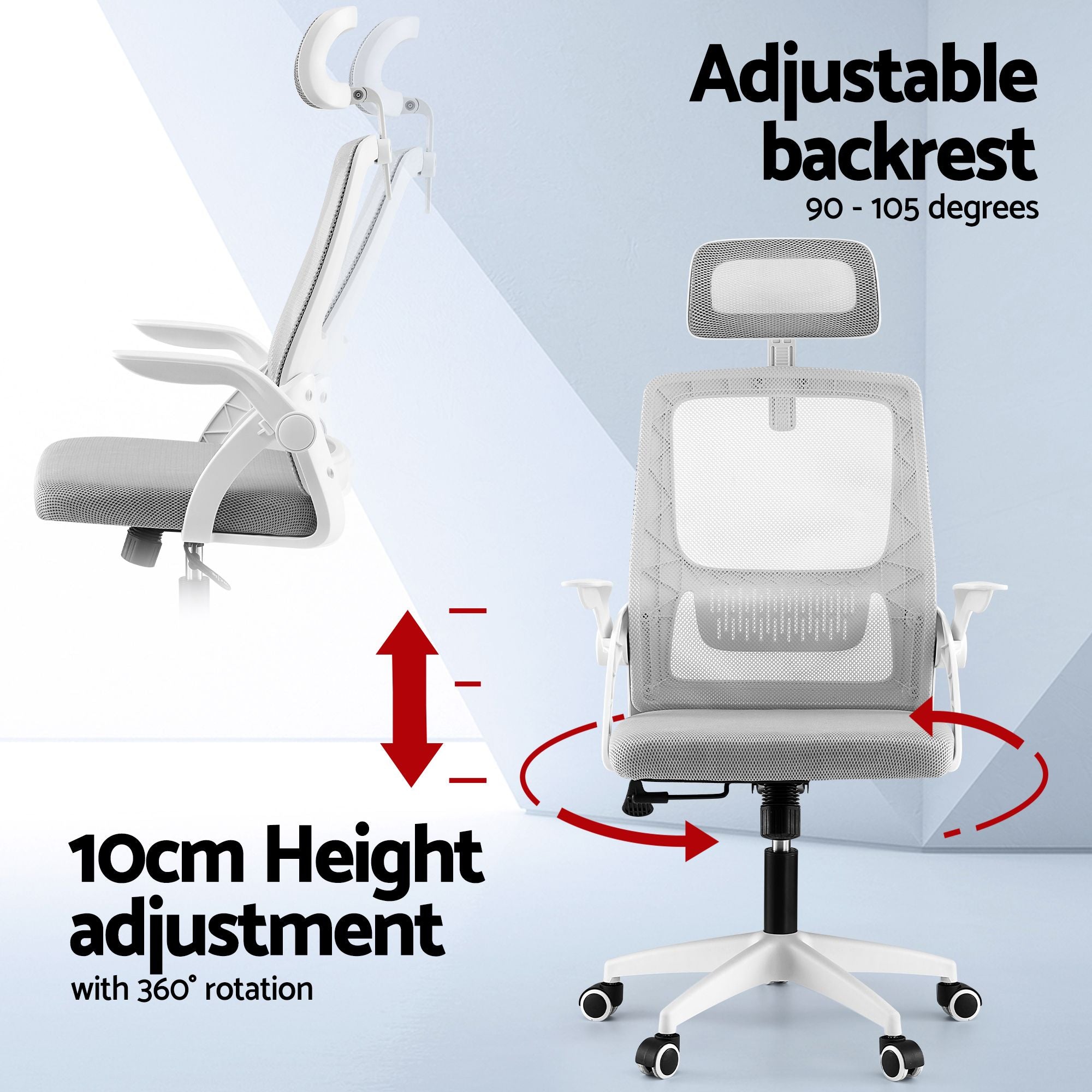 Artiss Standing Desk Office Chair Sit Stand Ergonomic Combo 140cm White