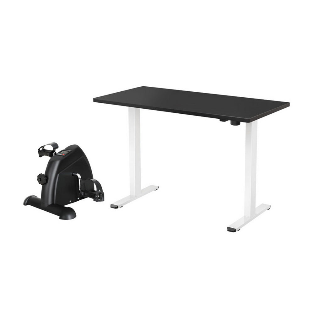 140cm Artiss Electric Standing Desk with Mini Pedal Exercise Bike Home Office SDPE-114G-140BK-012