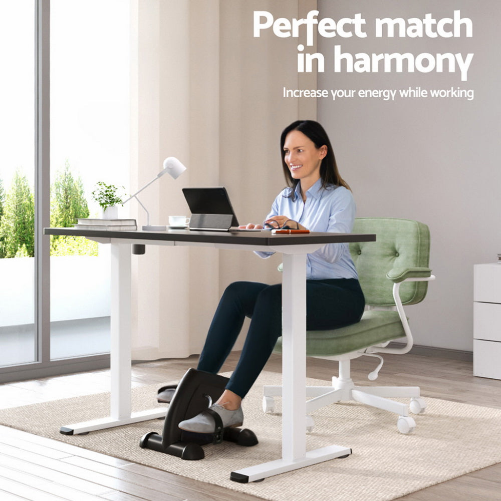 140cm Artiss Electric Standing Desk with Mini Pedal Exercise Bike Home Office SDPE-114G-140BK-012