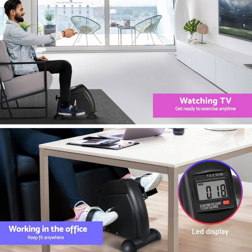 140cm Artiss Electric Standing Desk with Mini Pedal Exercise Bike Home Office SDPE-114G-140BK-012