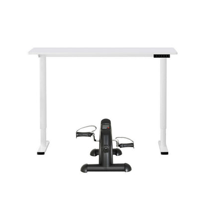 Artiss 120cm Electric Standing Desk with Mini Peal Exercise Bike Home Office SDPE-ET157-120WH-012
