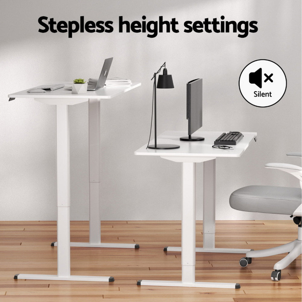 Artiss 120cm Electric Standing Desk with Mini Peal Exercise Bike Home Office SDPE-ET157-120WH-012