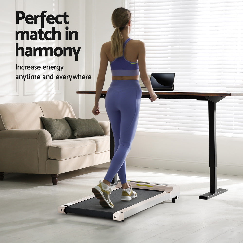 Artiss 360mm Treadmill Electric Walking Pad with 140cm Automatic Standing Desk SDTM-114G-BKRB-140-360PAD