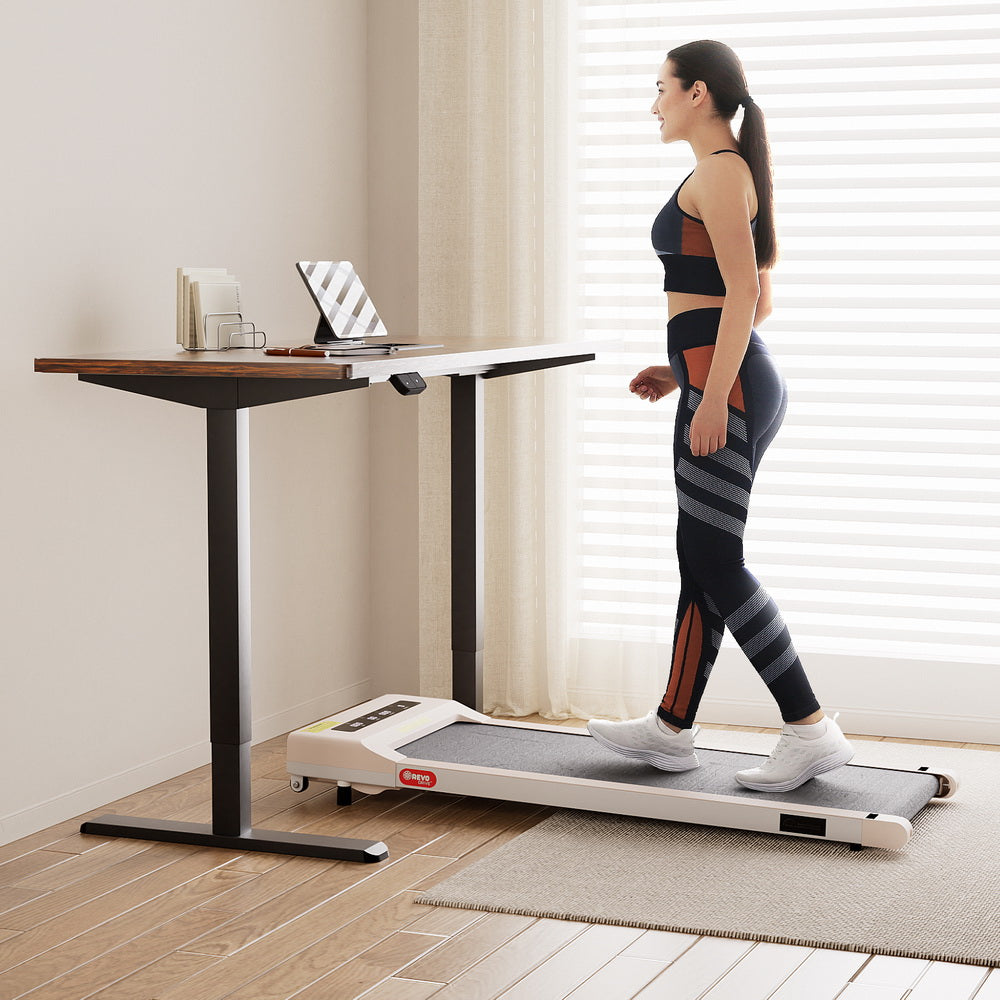 Artiss 360mm Treadmill Electric Walking Pad with 140cm Automatic Standing Desk SDTM-114G-BKRB-140-360PAD