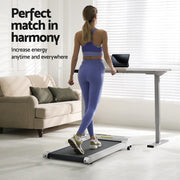 Artiss 360mm Treadmill Electric Walking Pad with140cm Automatic Standing Desk SDTM-114G-GYNW-140-360WH