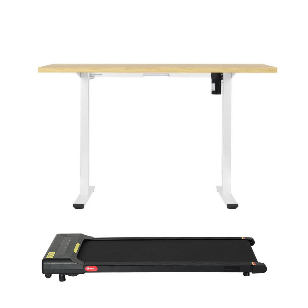 Artiss Electric Treadmill with 120cm Automatic Standing Desk Walking Pad 400mm SDTM-114G-WHNT-120-400PAD