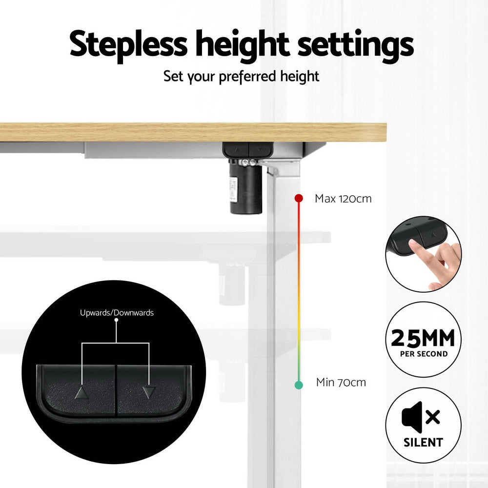 Artiss Electric Treadmill with 120cm Automatic Standing Desk Walking Pad 400mm SDTM-114G-WHNT-120-400PAD