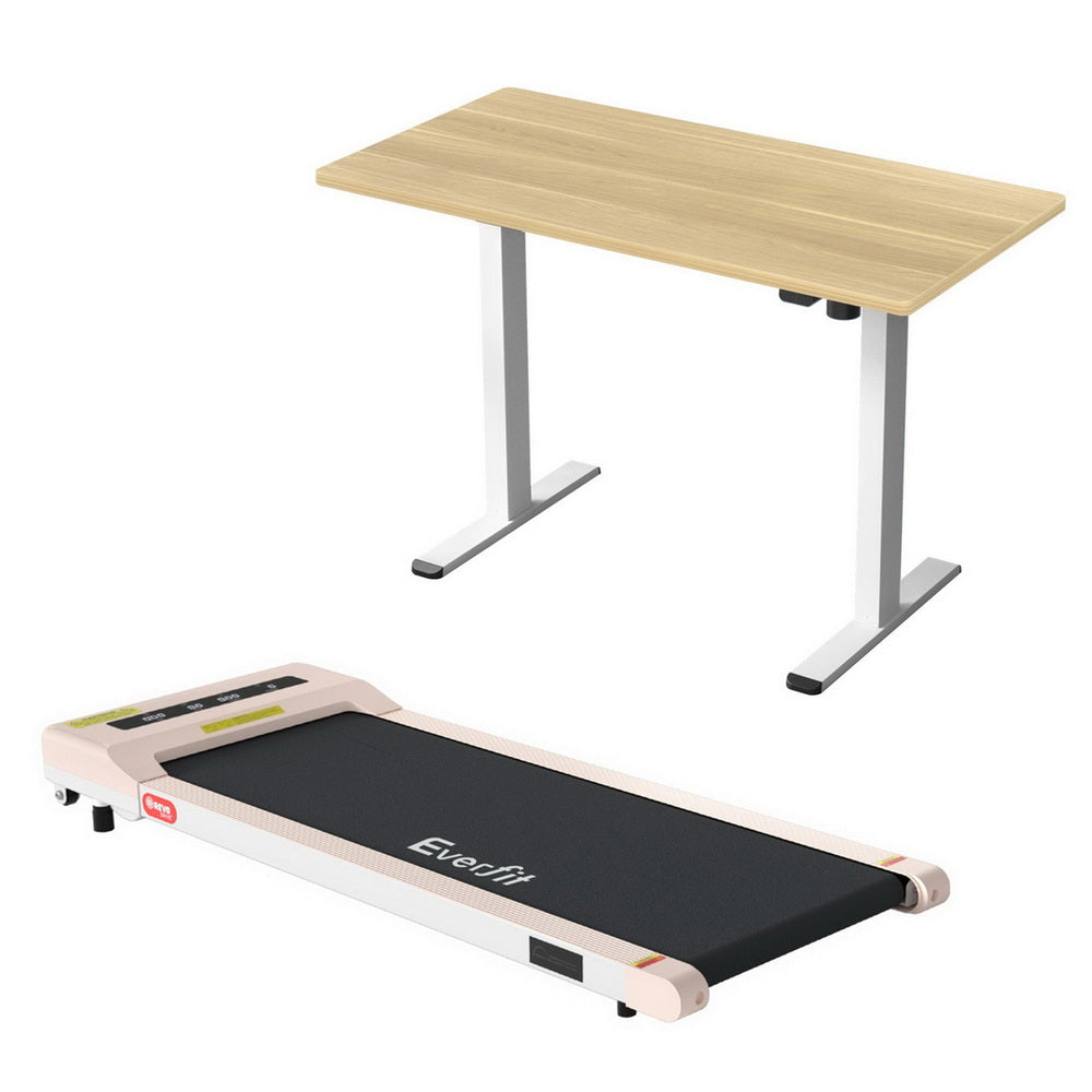 Artiss Electric Treadmill with 140cm Automatic Standing Desk Walking Pad 360mm SDTM-114G-WHNT-140-360PAD