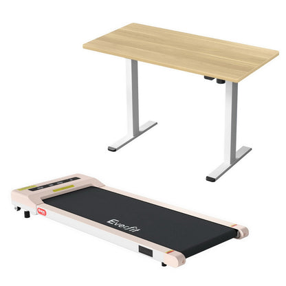 Artiss Electric Treadmill with 140cm Automatic Standing Desk Walking Pad 360mm SDTM-114G-WHNT-140-360PAD