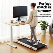 Artiss Electric Treadmill with 140cm Automatic Standing Desk Walking Pad 360mm SDTM-114G-WHNT-140-360PAD