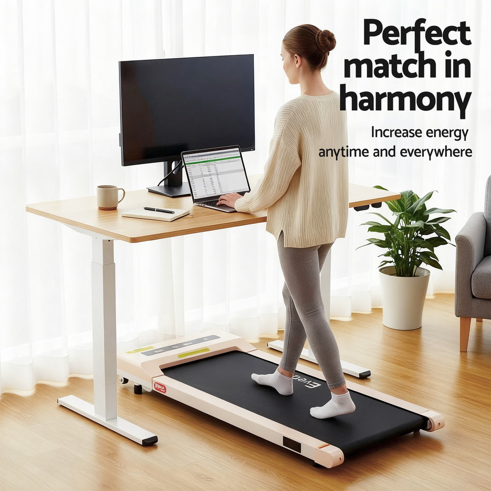 Artiss Electric Treadmill with 140cm Automatic Standing Desk Walking Pad 360mm SDTM-114G-WHNT-140-360PAD