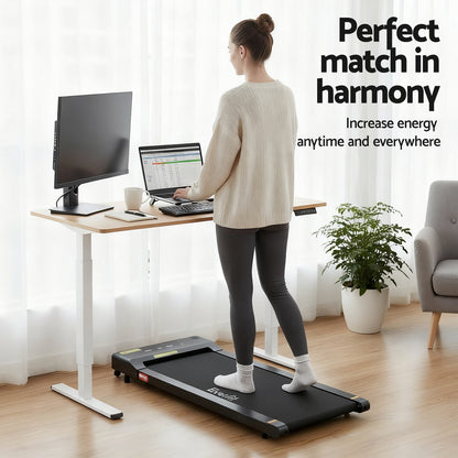 Artiss Electric Treadmill with 140cm Automatic Standing Desk Walking Pad 400mm SDTM-114G-WHNT-140-400PAD
