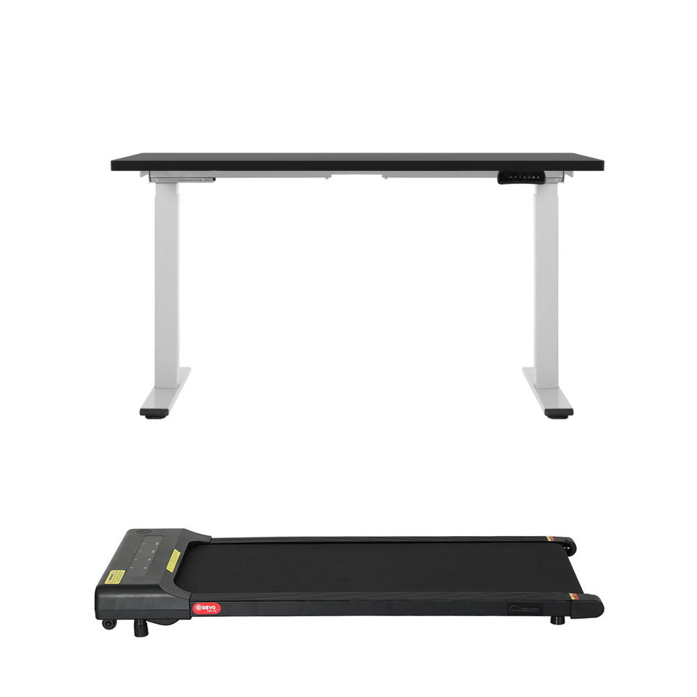 Artiss Treadmill 120cm Automatic Standing Desk with 400mm Electric Walking Pad SDTM-268-WHBK-120-400PAD