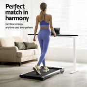 Artiss Treadmill 120cm Automatic Standing Desk with 400mm Electric Walking Pad SDTM-268-WHBK-120-400PAD