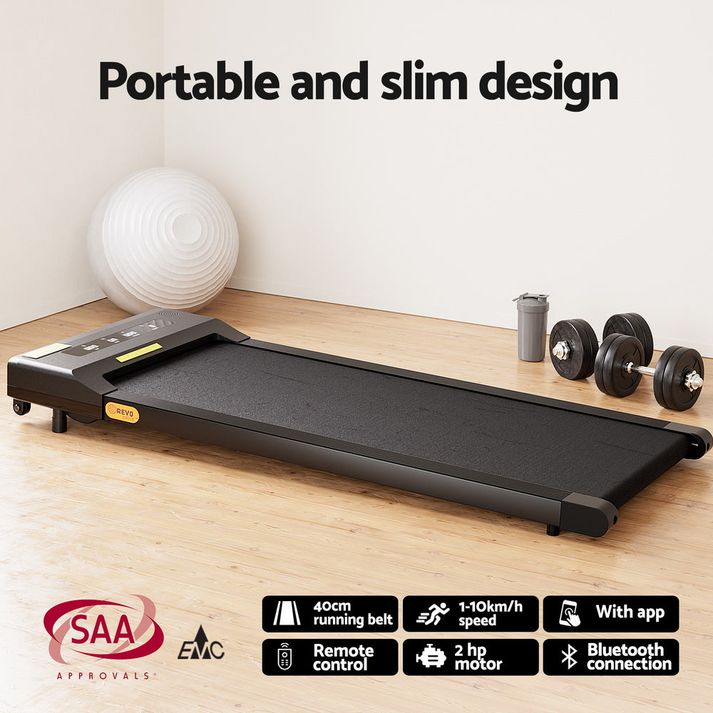Artiss Treadmill 120cm Automatic Standing Desk with 400mm Electric Walking Pad SDTM-268-WHBK-120-400PAD