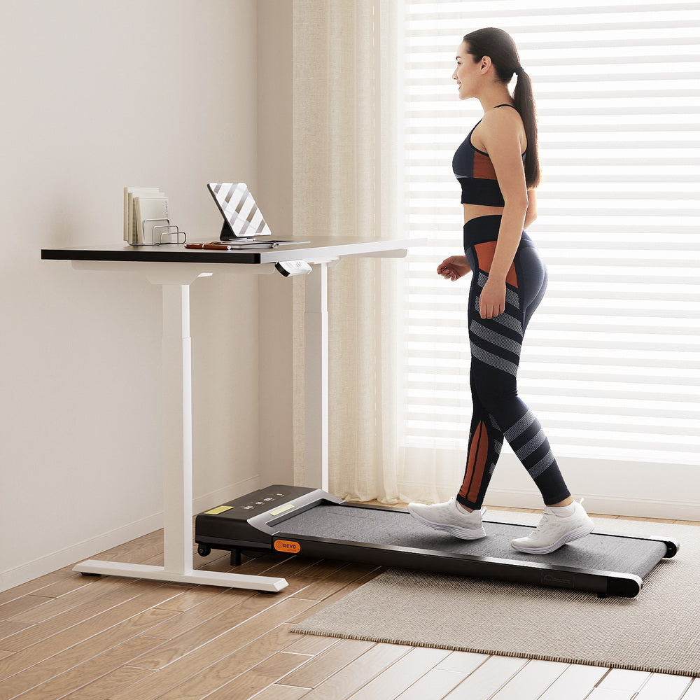 Artiss Treadmill 120cm Automatic Standing Desk with 400mm Electric Walking Pad SDTM-268-WHBK-120-400PAD