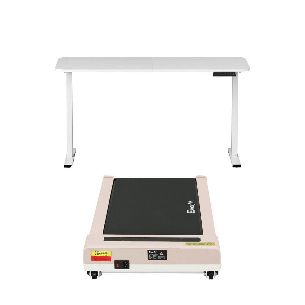 Artiss Electric Treadmill with 140cm Automatic Standing Desk Walking Pad 360mm SDTM-ET156E-WH-360PAD