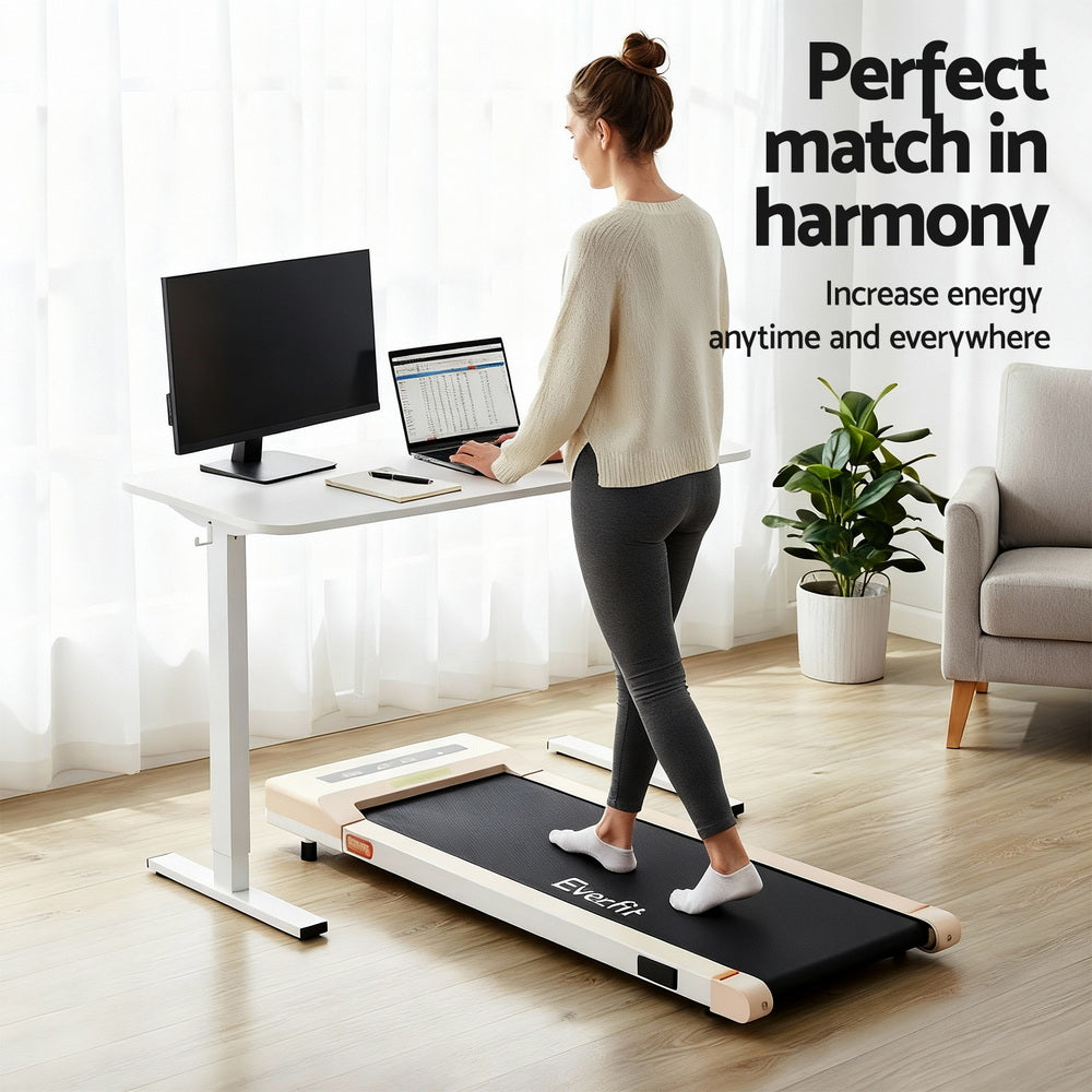 Artiss Electric Treadmill with 140cm Automatic Standing Desk Walking Pad 360mm SDTM-ET156E-WH-360PAD