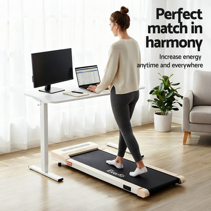 Artiss Electric Treadmill with 140cm Automatic Standing Desk Walking Pad 360mm SDTM-ET156E-WH-360PAD