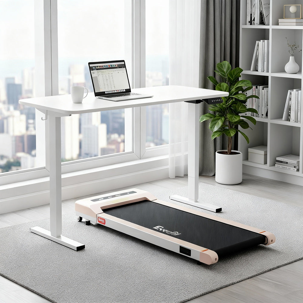 Artiss Electric Treadmill with 140cm Automatic Standing Desk Walking Pad 360mm SDTM-ET156E-WH-360PAD