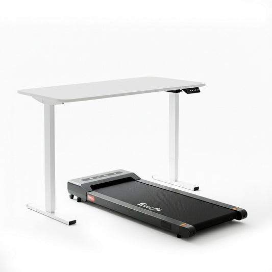 Artiss Electric Treadmill with 140cm Automatic Standing Desk Walking Pad 400mm SDTM-ET156E-WH-400PAD