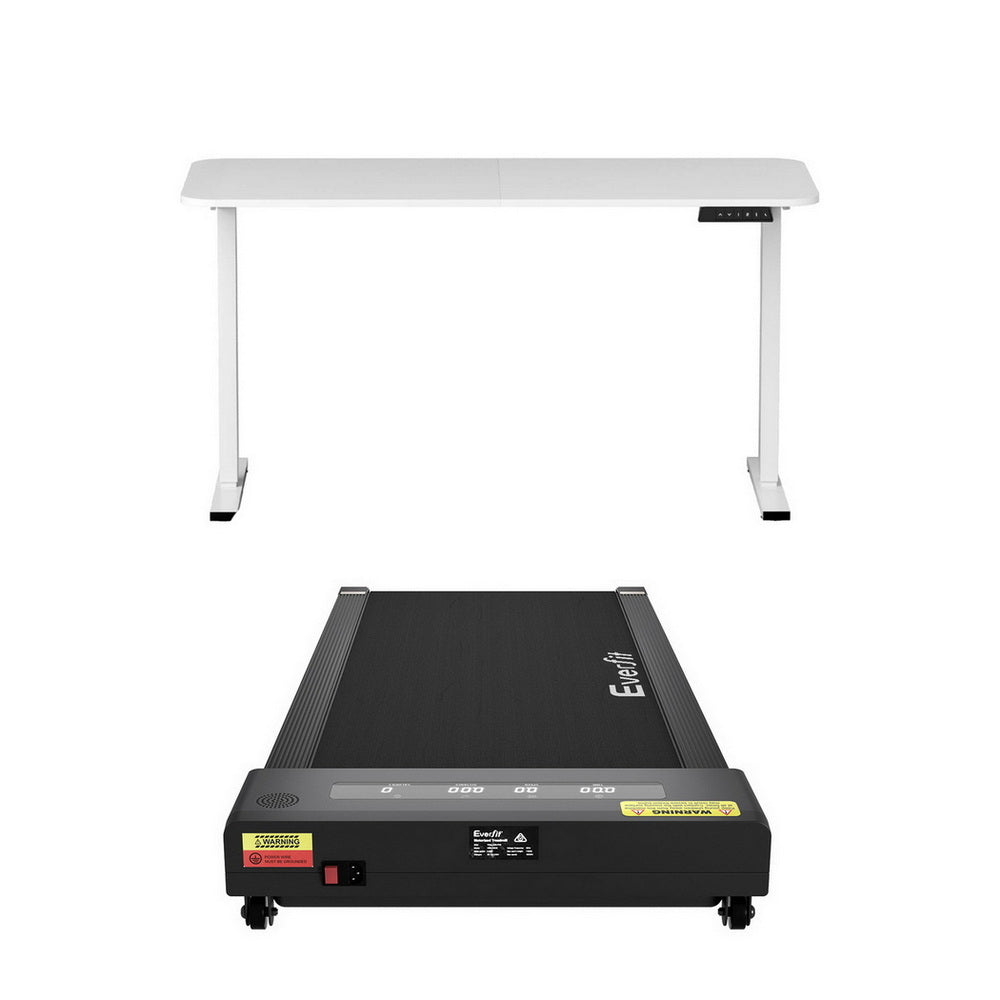Artiss Electric Treadmill with 140cm Automatic Standing Desk Walking Pad 400mm SDTM-ET156E-WH-400PAD