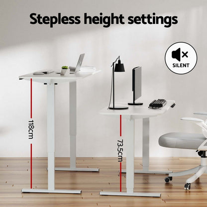 Artiss Electric Treadmill with 140cm Automatic Standing Desk Walking Pad 400mm SDTM-ET156E-WH-400PAD