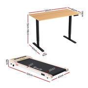 Artiss Electric Treadmill with 120cm Automatic Standing Desk Walking Pad 360mm SDTM-ET157-BKNT-360PAD