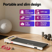 Artiss Electric Treadmill with 120cm Automatic Standing Desk Walking Pad 360mm SDTM-ET157-BKNT-360PAD