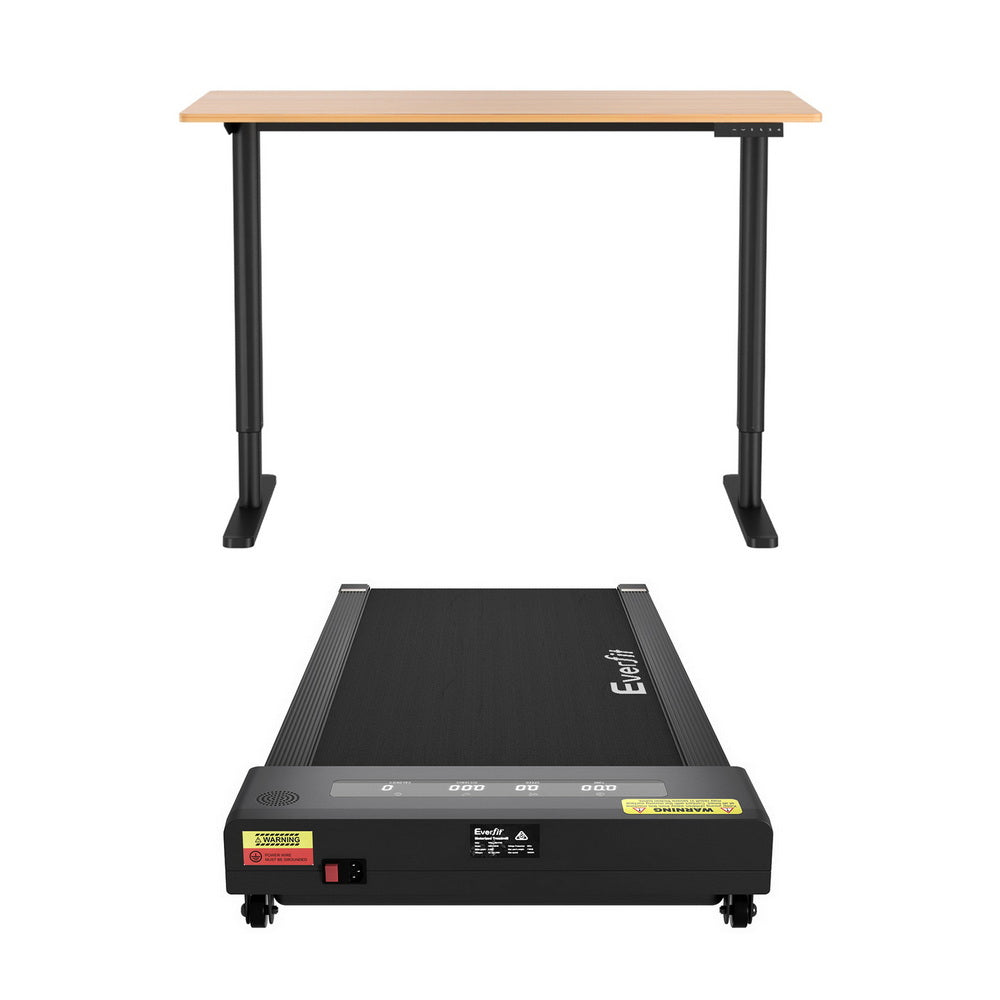 Artiss Electric Treadmill with 120cm Automatic Standing Desk Walking Pad 400mm SDTM-ET157-BKNT-400PAD