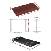 Artiss 400mm Treadmill Electric Walking Pad with 120cm Automatic Standing Desk SDTM-M10-WHWA-120-400PAD