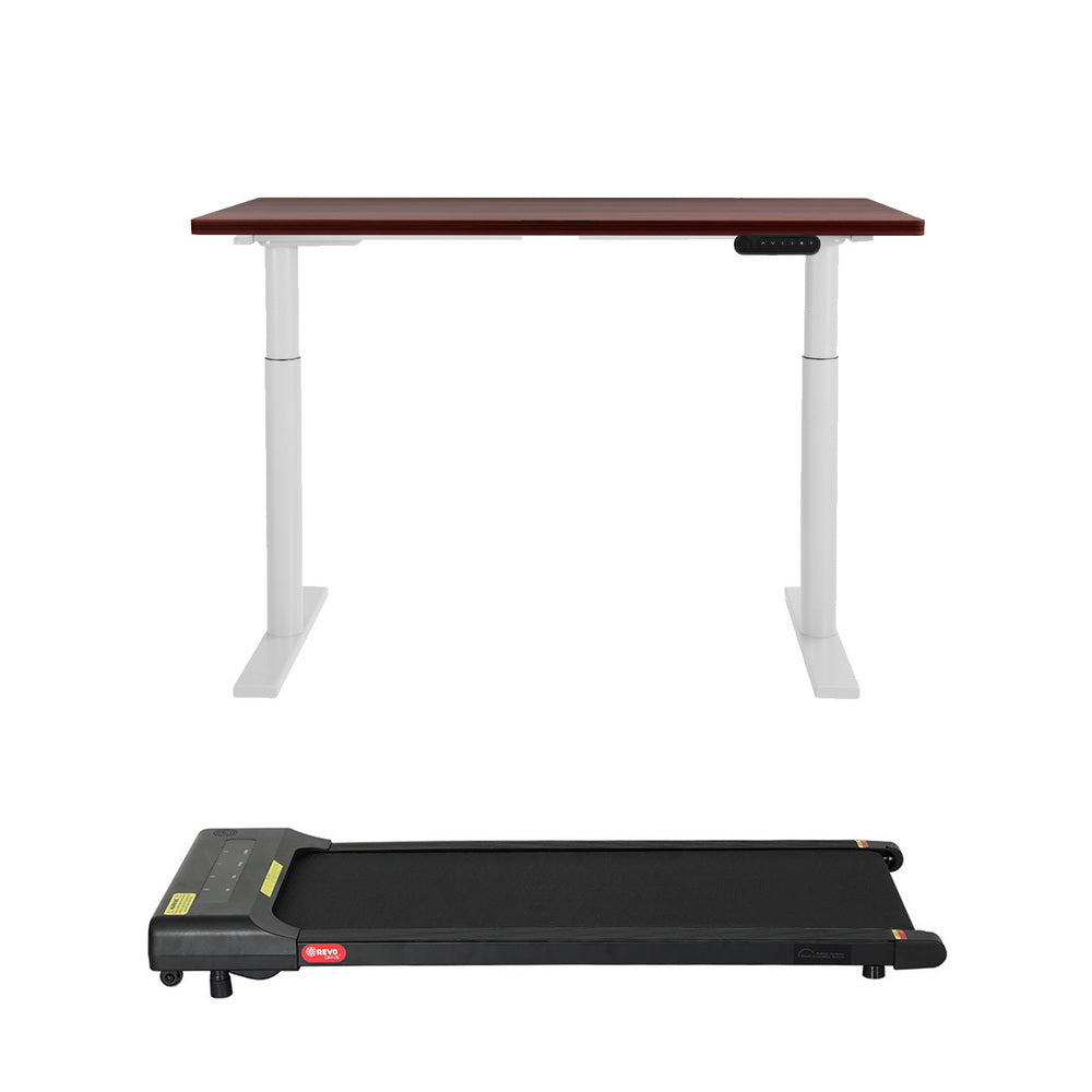 Artiss 400mm Treadmill Electric Walking Pad with 120cm Automatic Standing Desk SDTM-M10-WHWA-120-400PAD