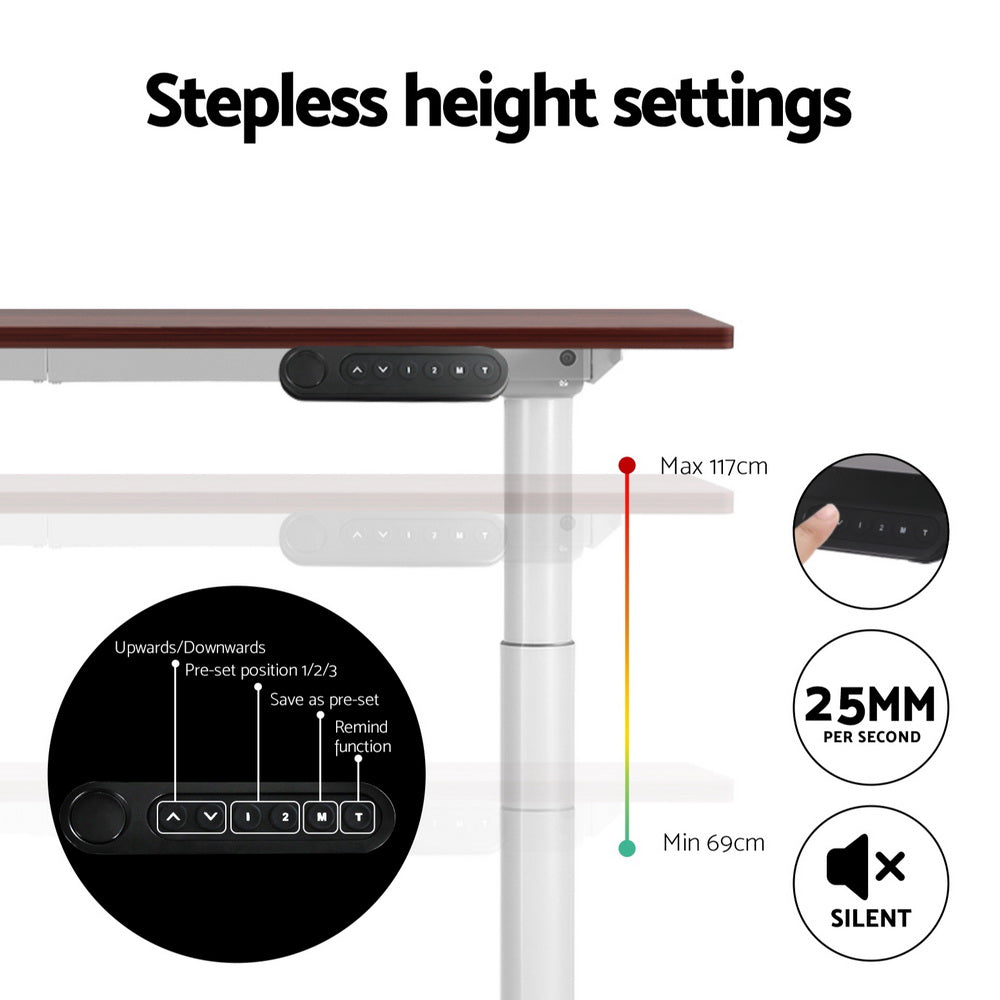 Artiss 400mm Treadmill Electric Walking Pad with 120cm Automatic Standing Desk SDTM-M10-WHWA-120-400PAD