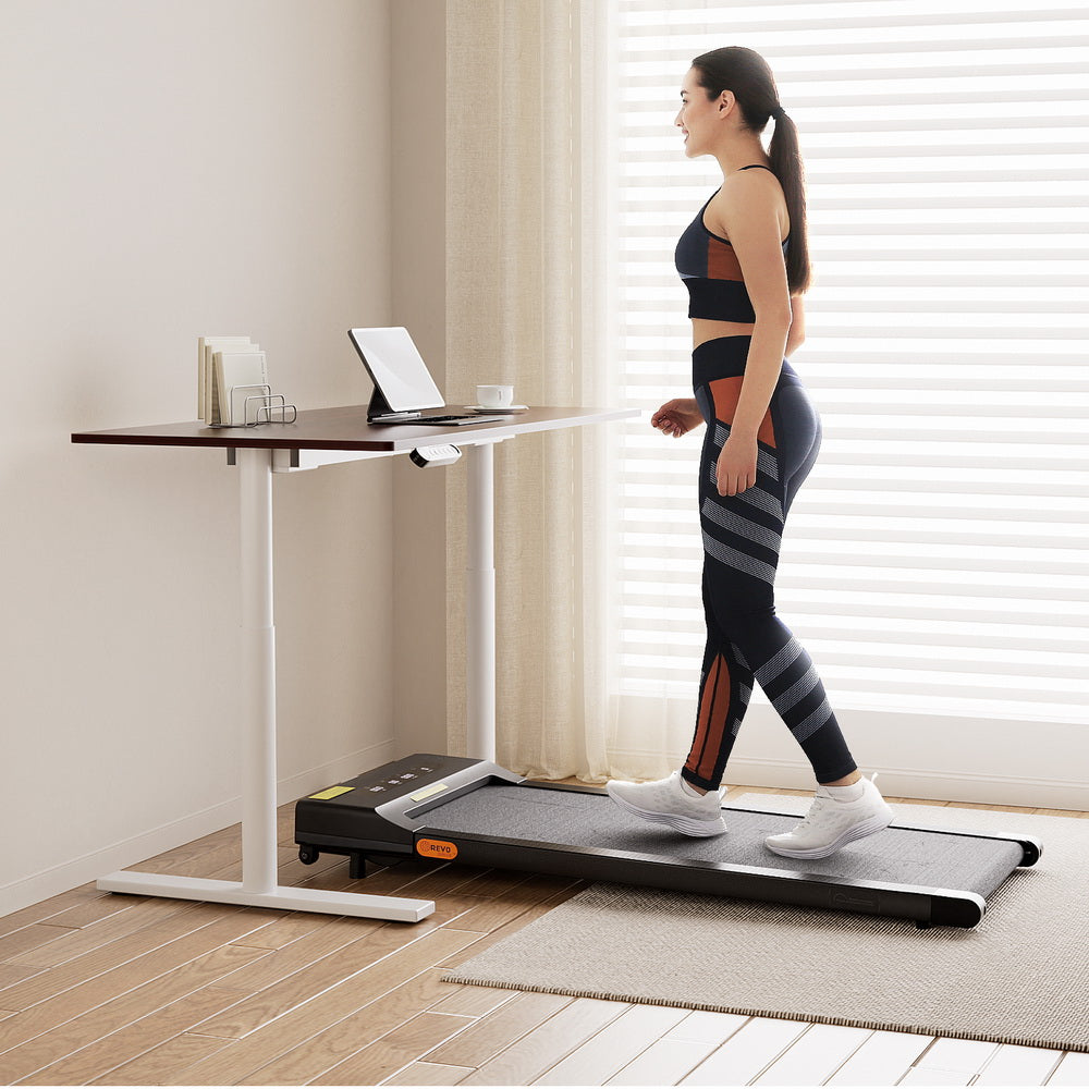 Artiss 400mm Treadmill Electric Walking Pad with 120cm Automatic Standing Desk SDTM-M10-WHWA-120-400PAD