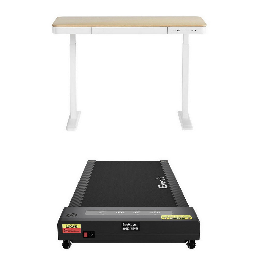 Artiss Electric Treadmill with 120cm Automatic Standing Desk Walking Pad 400mm SDTM-S08-NW-400PAD
