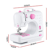 Devanti 12 Stitches Mini Sewing Machine for Beginners Portable Sewing Machine Kit with LED Lights SEW-A-12-PK