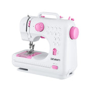 Devanti 12 Stitches Mini Sewing Machine for Beginners Portable Sewing Machine Kit with LED Lights SEW-A-12-PK