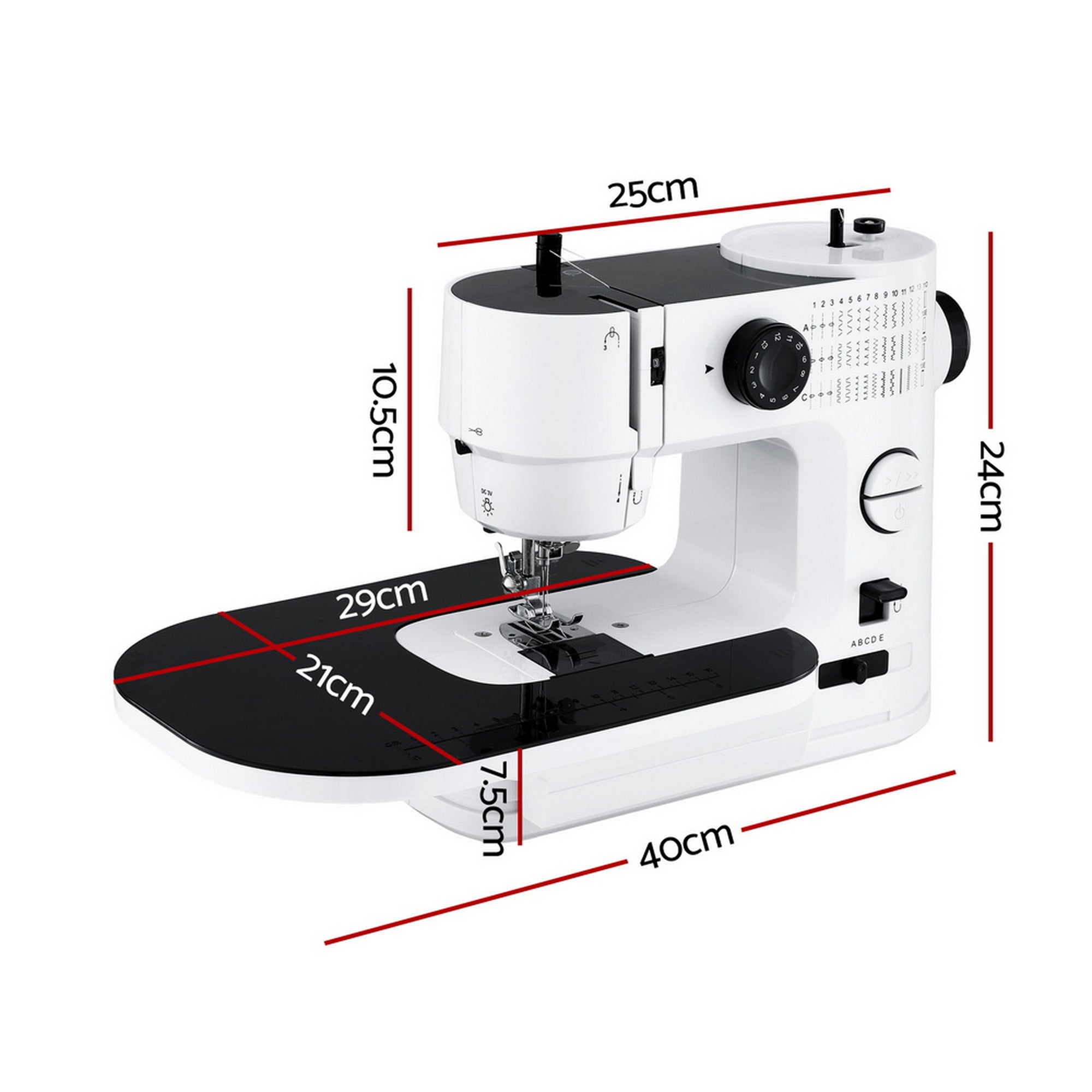 Devanti 39 Stitches Mini Sewing Machine Portable Sewing Machine Kit SEW-A-41-BK