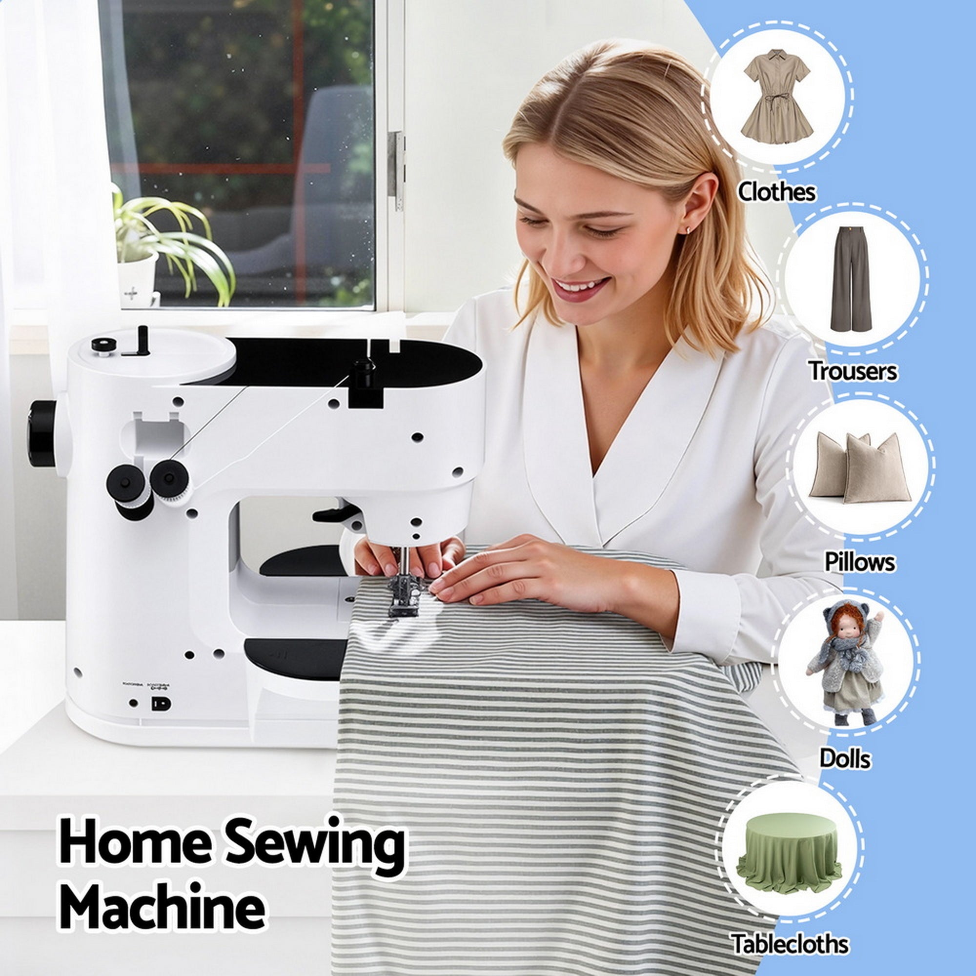 Devanti 39 Stitches Mini Sewing Machine Portable Sewing Machine Kit SEW-A-41-BK