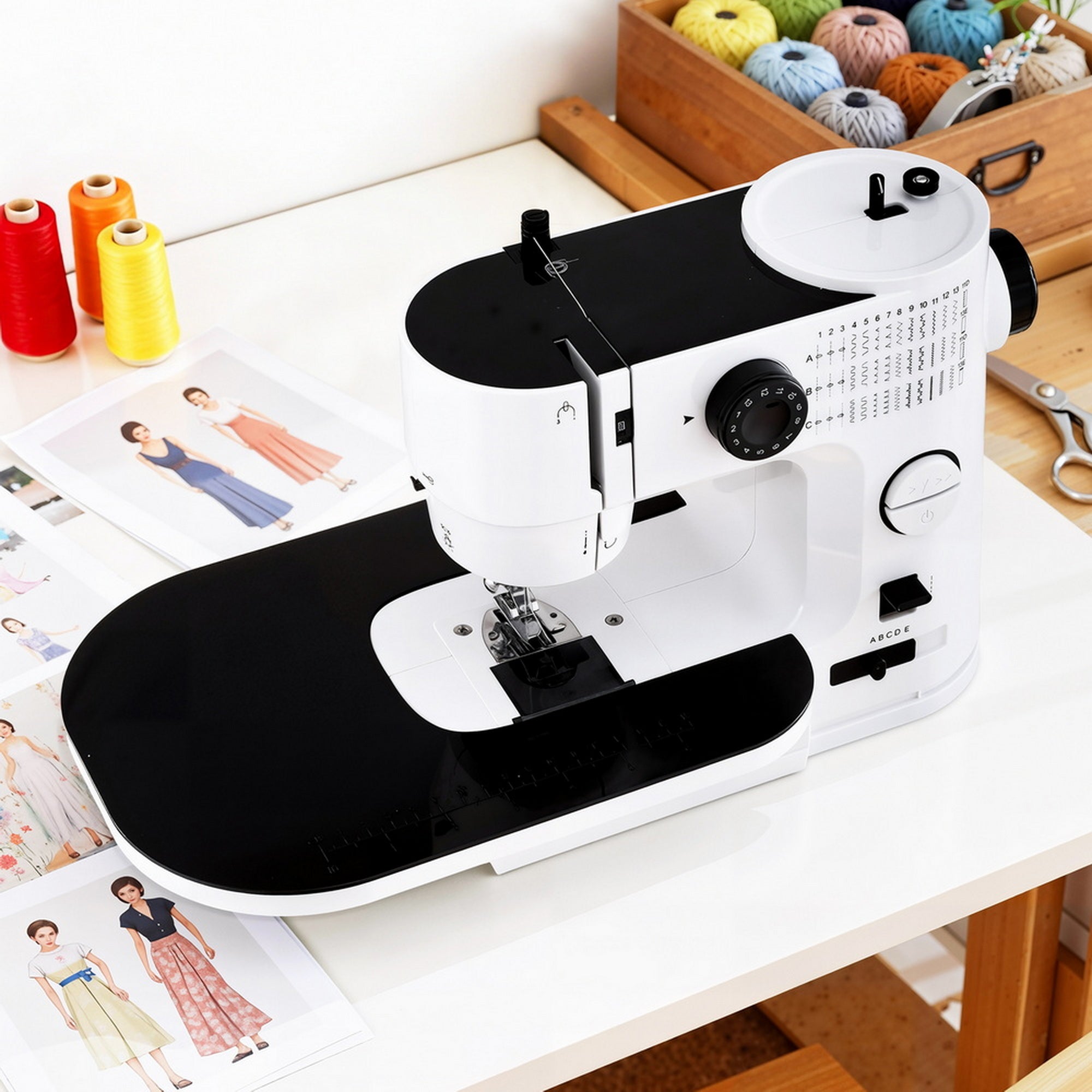 Devanti 39 Stitches Mini Sewing Machine Portable Sewing Machine Kit SEW-A-41-BK
