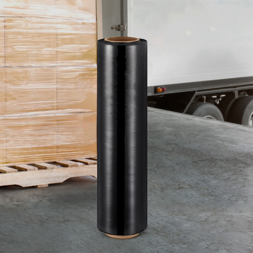 500mm x 400m Stretch Film Pallet Shrink Wrap 1 Roll Package Use Plastic Black SF-50X400-1-BK