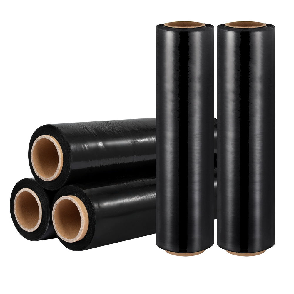 500mm x 400m Stretch Film Pallet Shrink Wrap 5 Rolls Package Use Plastic Black SF-50X400-1-BKX5